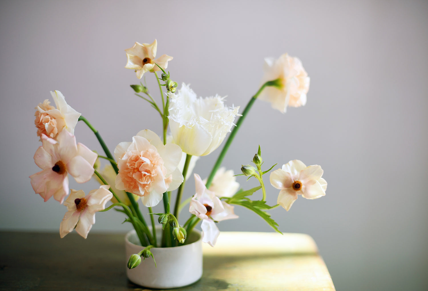 Mini Garden Arrangement in Handmade Ceramic Ramequin